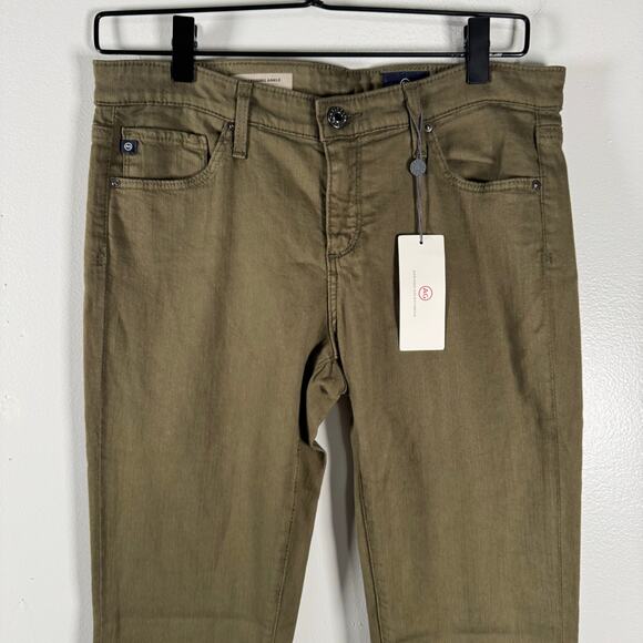 NWT Adriano Goldschmied Womens Green Stretch Ankle Mid Rise Skinny Jeans Size 28 - Picture 2 of 10